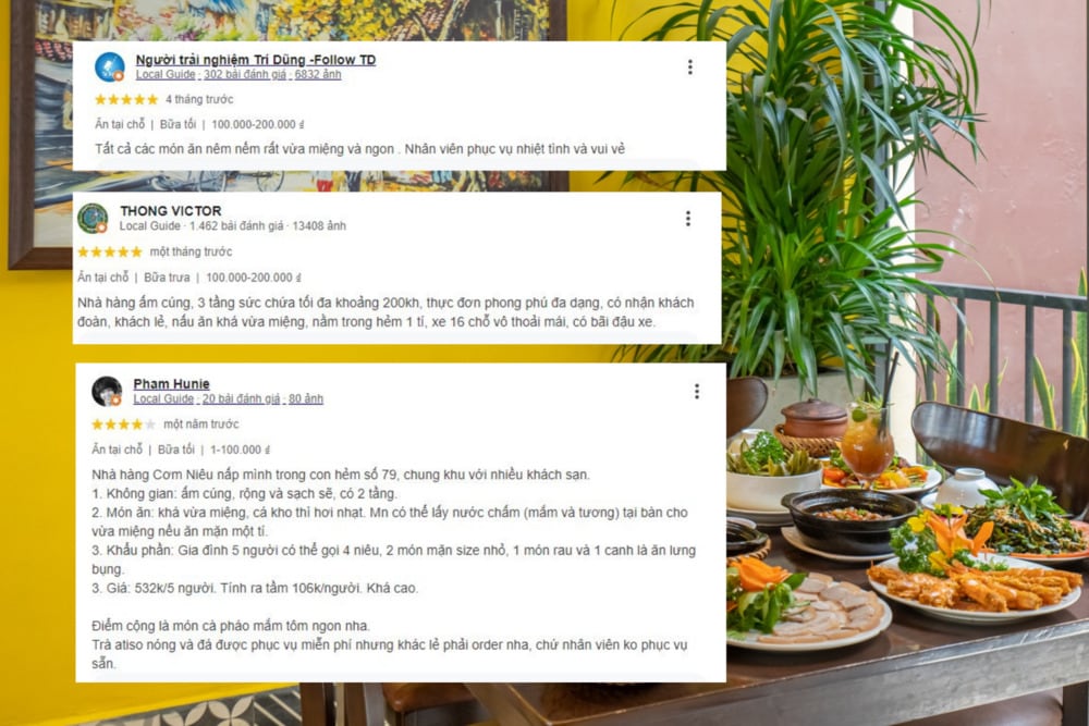 Đánh giá của thực khách về Cơm niêu Đèn Lồng